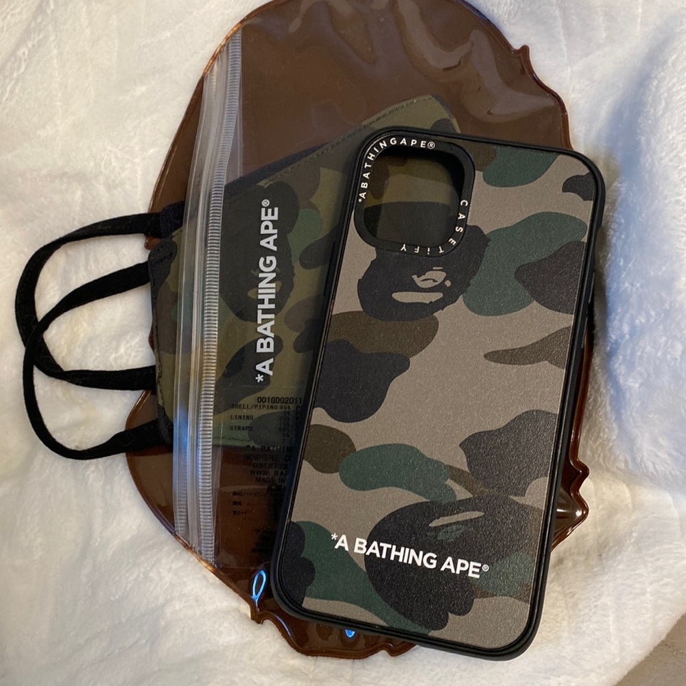 Bape iPhone 11 Pro case with mask Green Camo